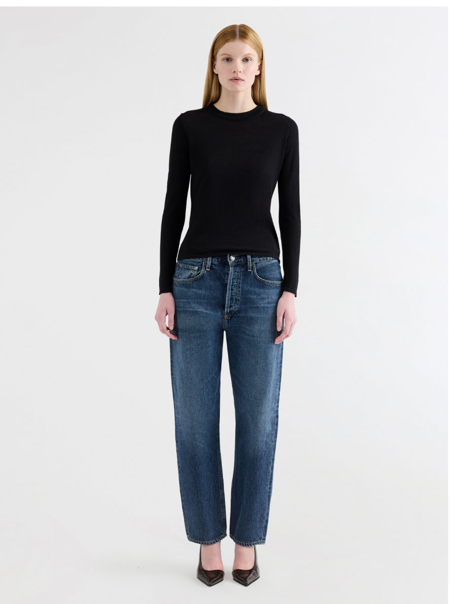 Slim Crew in Merino Silk