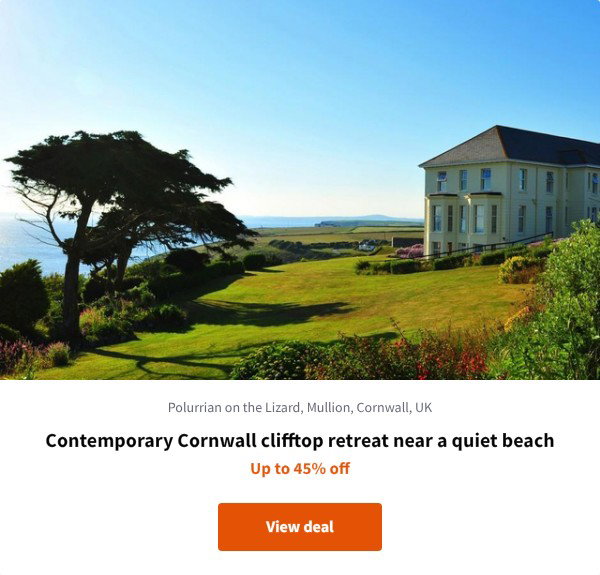 Contemporary Cornwall clifftop retreat near a quiet beach