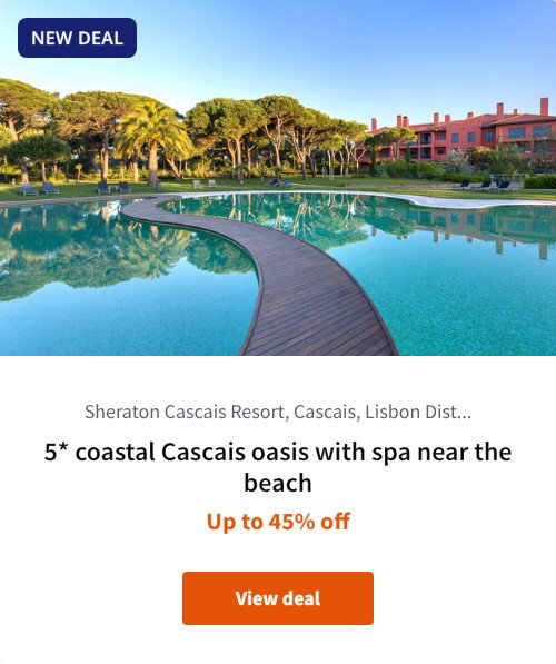 5* coastal Cascais oasis with spa near the beach