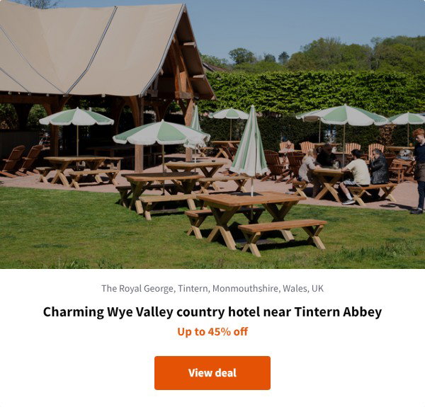 Charming Wye Valley country hotel near Tintern Abbey