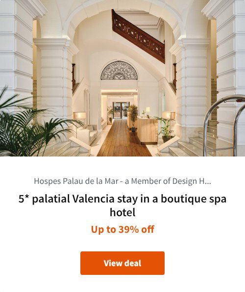 5* palatial Valencia stay in a boutique spa hotel