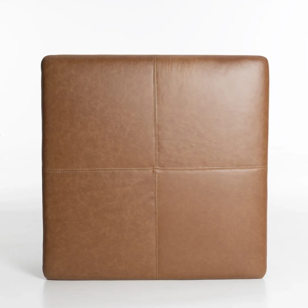 35" Genuine Leather Ottoman