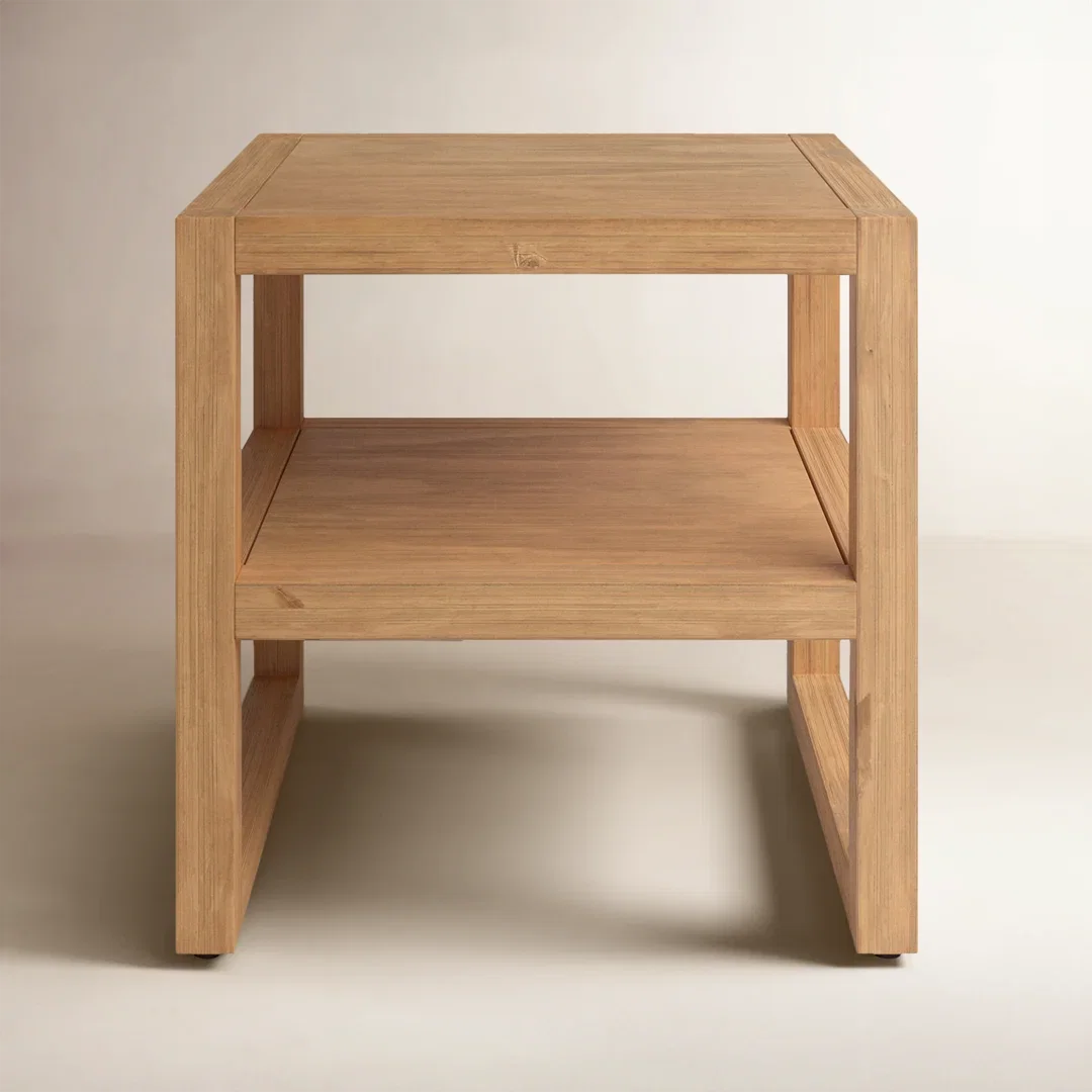 Modica Solid Wood End Table with Storage