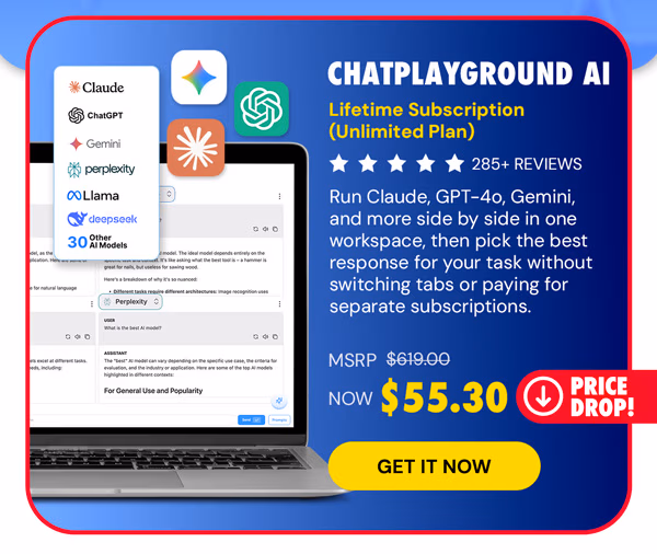 ChatPlayground AI: Lifetime Subscription (Unlimited Plan)