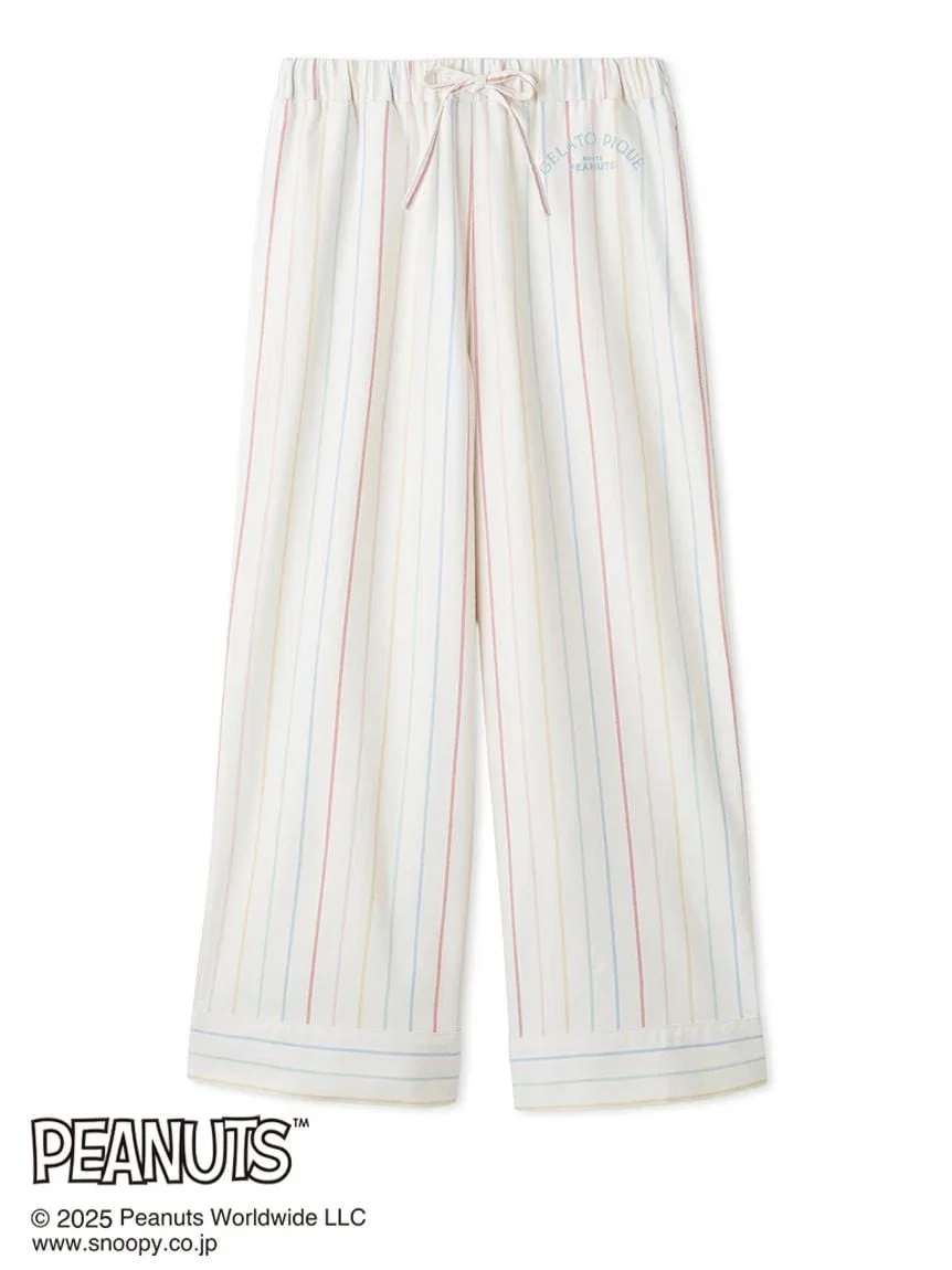 Image of [PEANUTS] Original Art Rainbow Stripe Flannel Pants