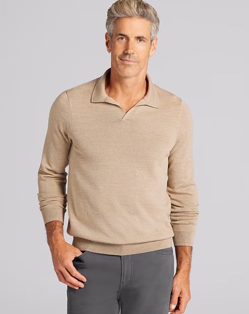 Merino Wool Johnny Collar Sweater