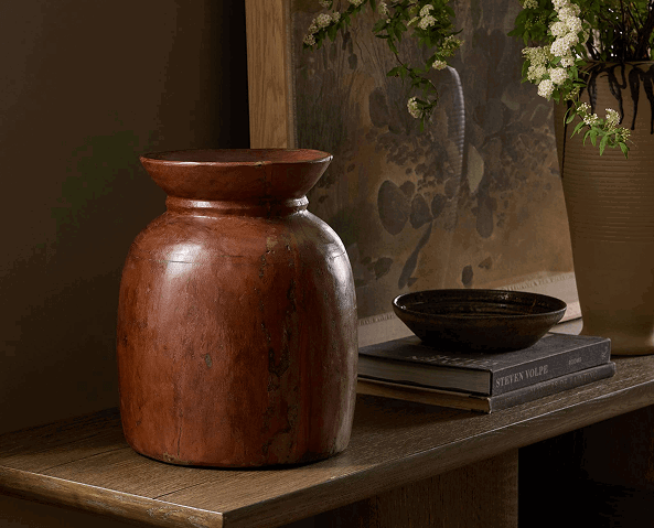 Malbi Brown Reclaimed Wood Vessel