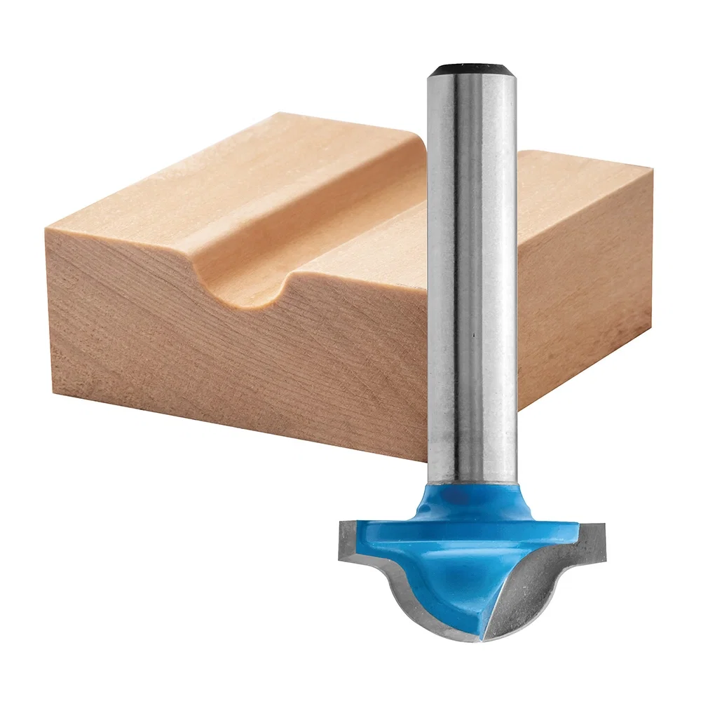 Rockler Rounded-Shoulder Juice Groove Router Bit, 1/2'' Dia. x 3/16''H x 1/4'' Shank