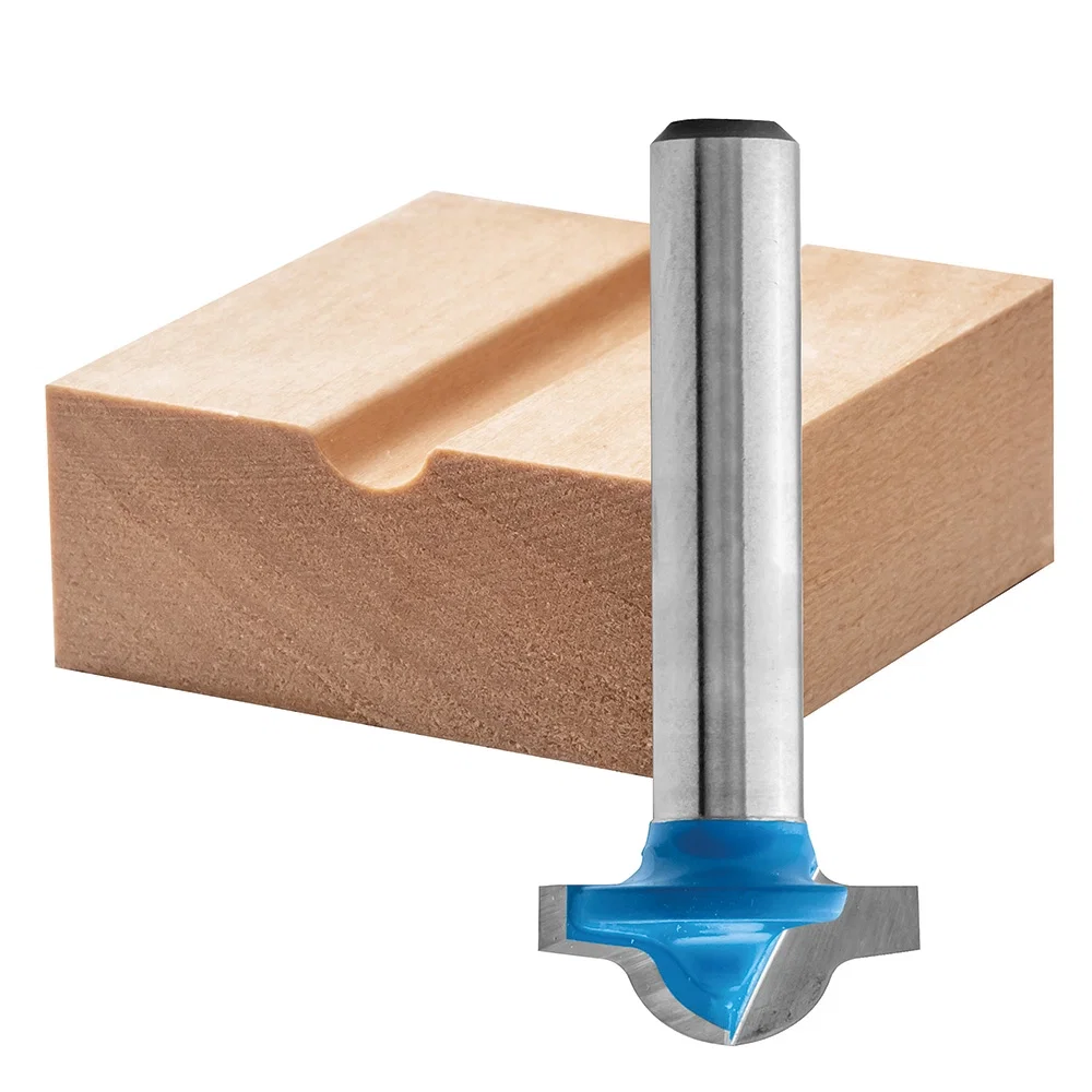 Rockler Rounded-Shoulder Juice Groove Router Bit, 3/8'' Dia. x 1/8''H x 1/4'' Shank