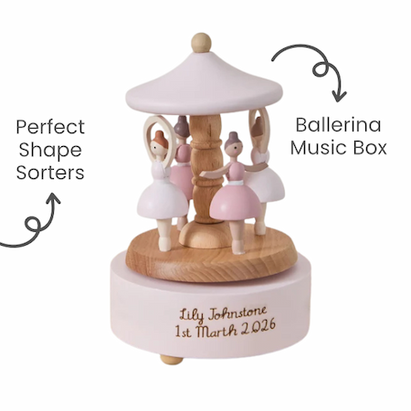 Personalised Ballerina Carousel Music Box