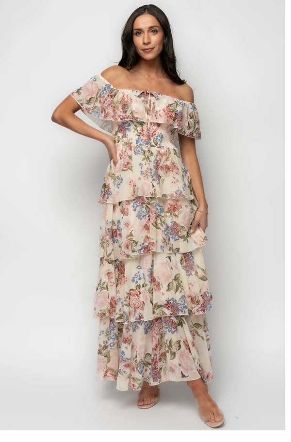 Carina Off Shoulder Maxi Dress