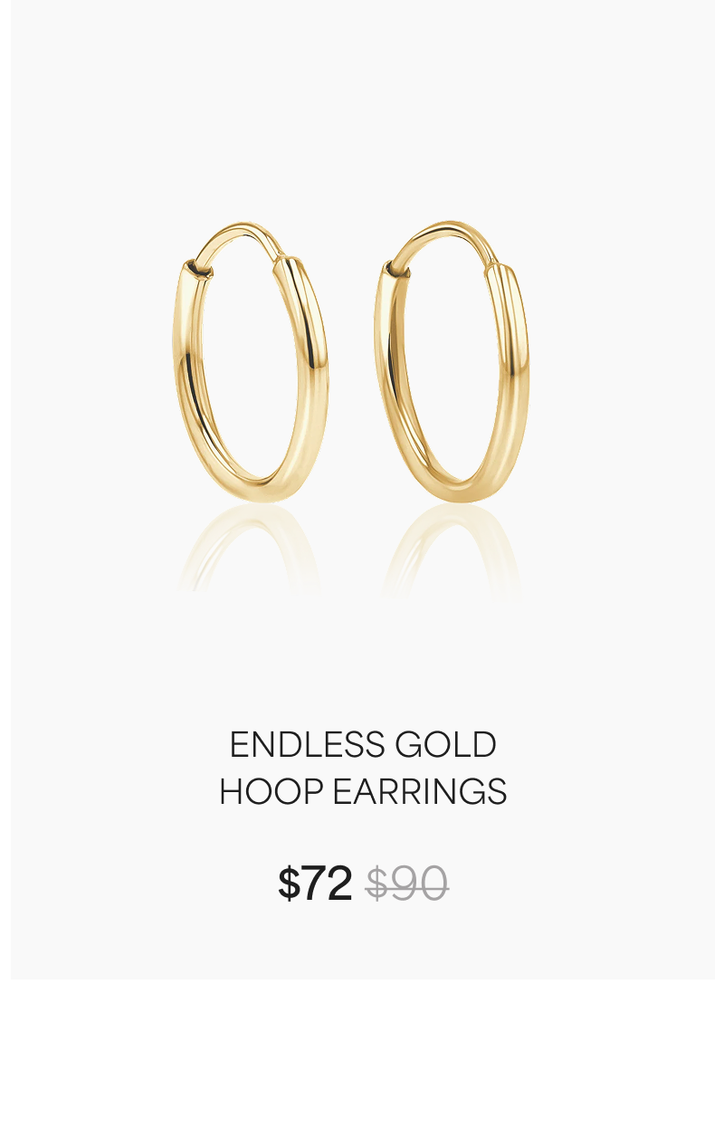 Endless Gold Hoop Earrings