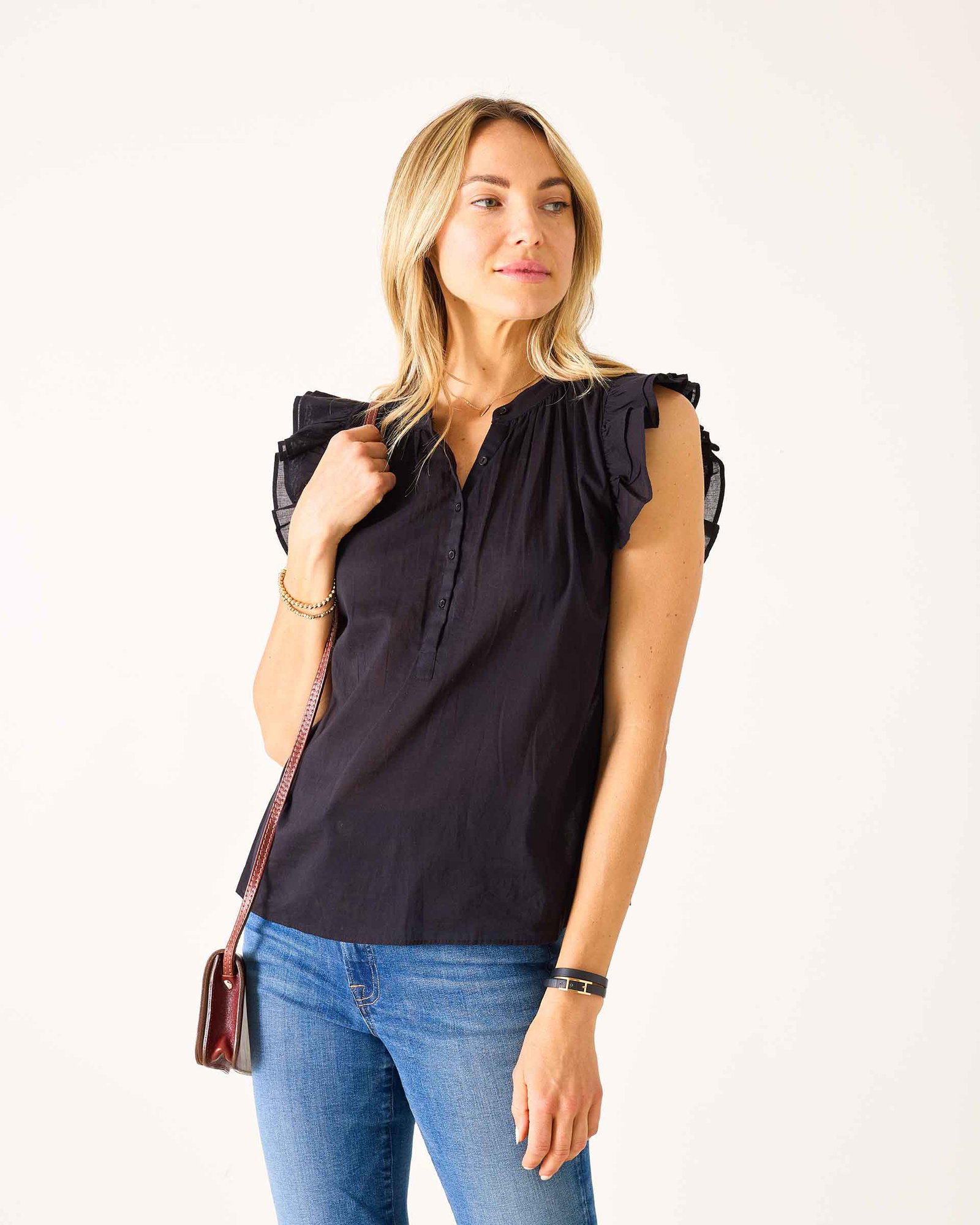 Image of Flutter Sleeve Top