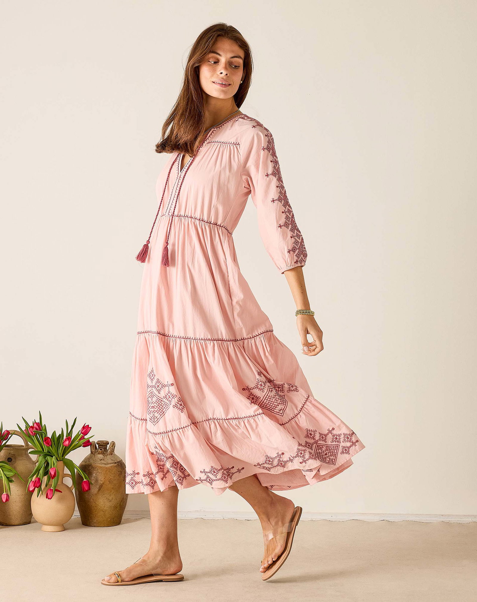 Image of Pego Embroidered Dress