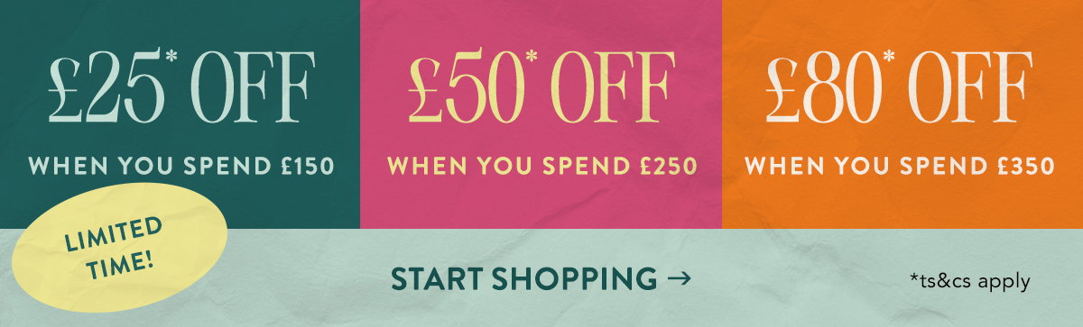 up to £80 OFF* your next shop! >