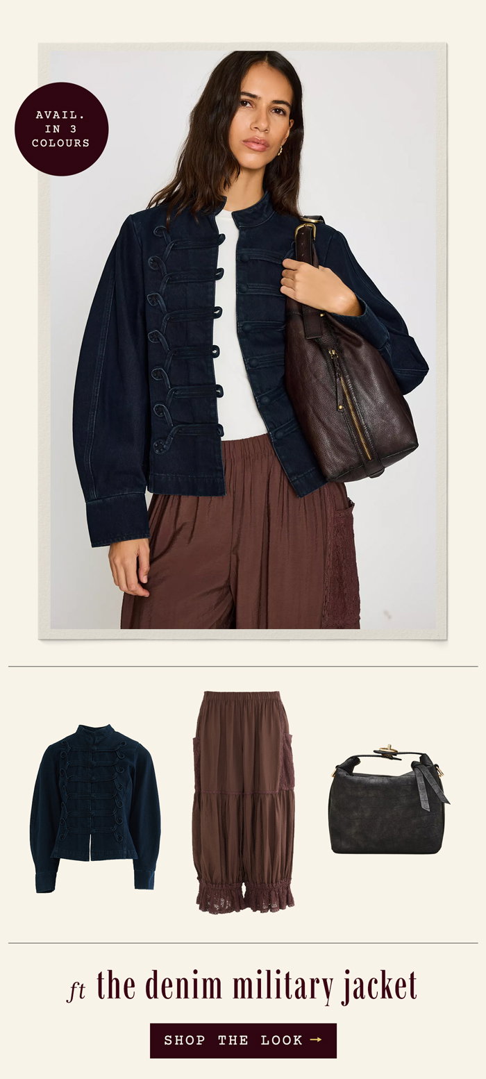 The denim military jacket