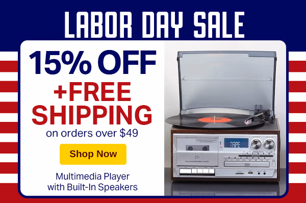 Shop with 15% OFF and Free Shipping