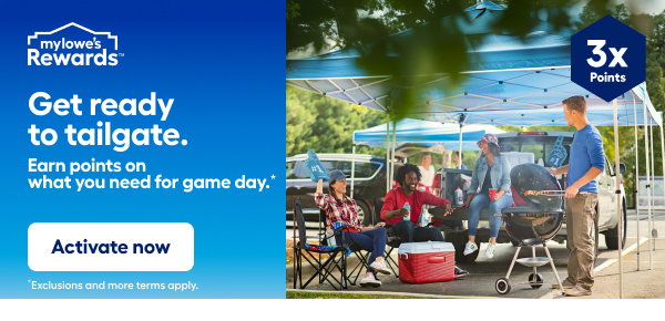 Get ready to tailgate. Earn points on what you need for game day