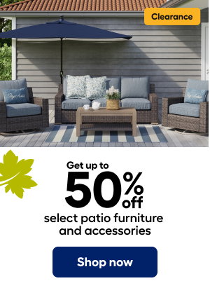Get up to 50% off select patio furniture and accessories. Shop now