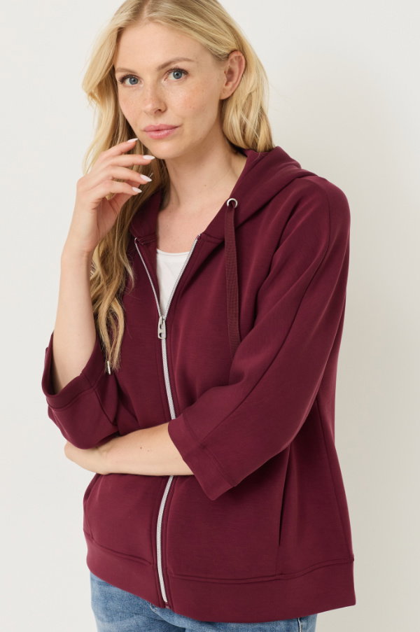 Sweatjacke aus Scuba-Qualität