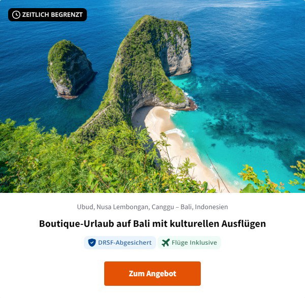 Boutique-Urlaub auf Bali mit kulturellen Ausflügen
