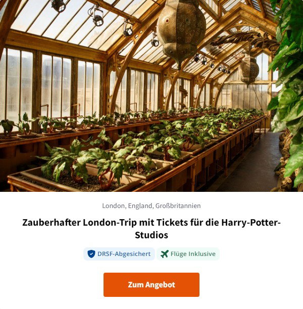Zauberhafter London-Trip mit Tickets für die Harry-Potter-Studios