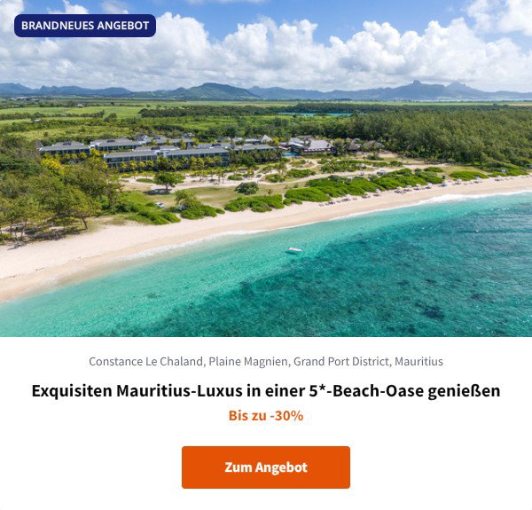 Exquisiten Mauritius-Luxus in einer 5*-Beach-Oase genießen