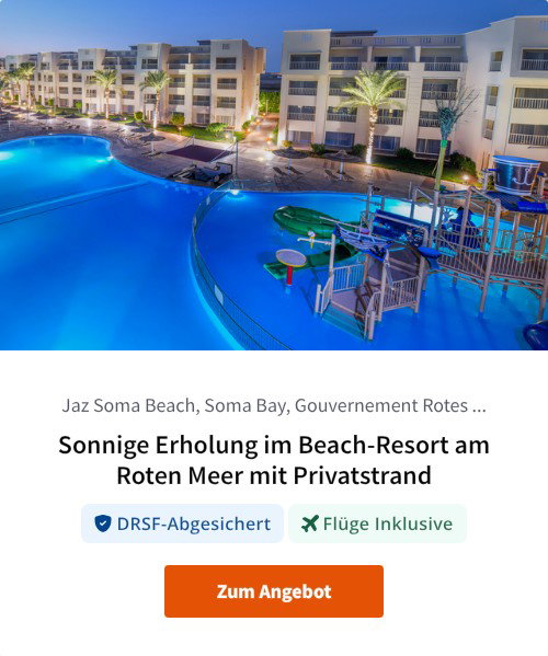 Sonnige Erholung im Beach-Resort am Roten Meer mit Privatstrand
