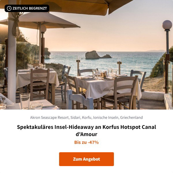 Spektakuläres Insel-Hideaway an Korfus Hotspot Canal d'Amour