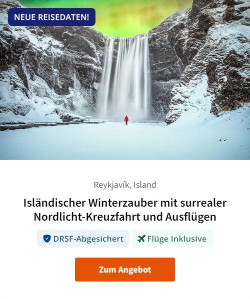 Isländischer Winterzauber mit surrealer Nordlicht-Kreuzfahrt und Ausflügen