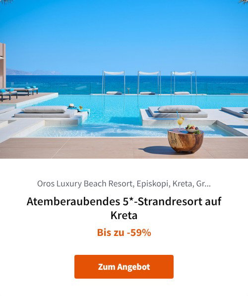 Atemberaubendes 5*-Strandresort auf Kreta