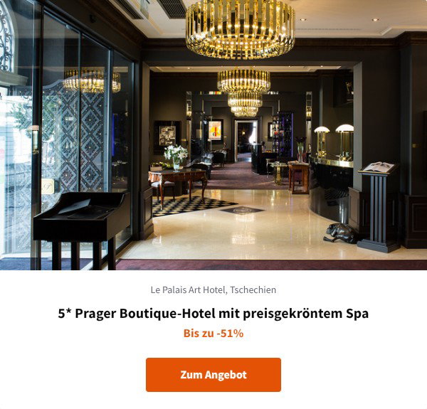 5* Prager Boutique-Hotel mit preisgekröntem Spa