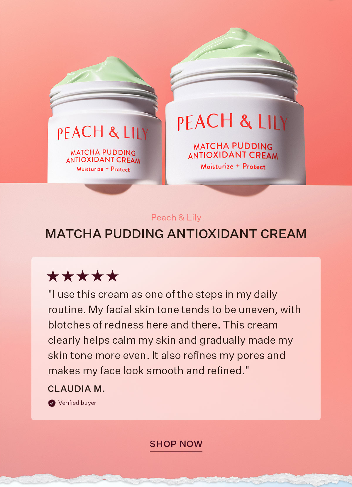 Matcha Pudding Antioxidant Cream