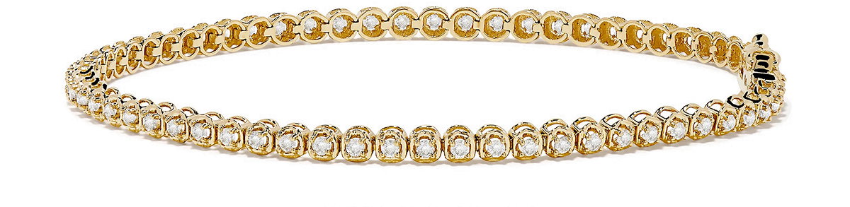 14K Yellow Gold 1.0 Ct. Diamond Tennis Bracelet
