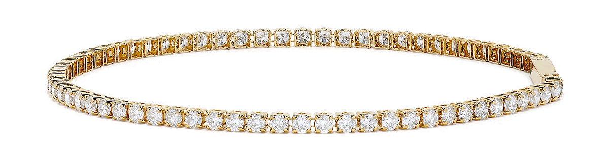 14K Yellow Gold Diamond Tennis Bracelet 2.33TCW
