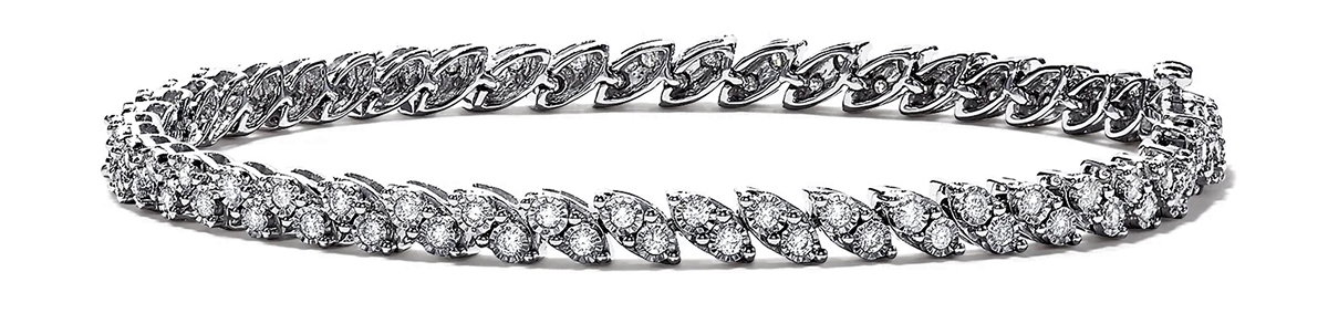 Pave Classica 14K White Gold Diamond Tennis Bracelet, 1.03 TCW