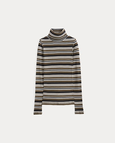 Image | Tissue Long-Sleeve Turtleneck | Beech / Bone