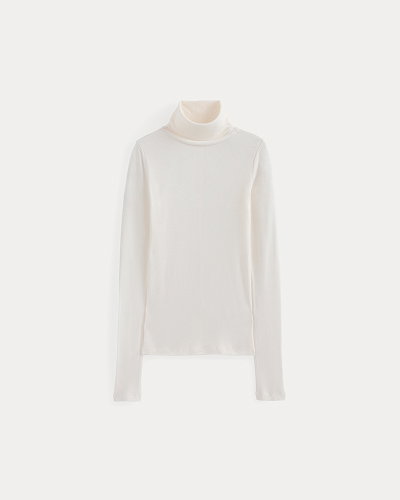 Image | Tissue Long-Sleeve Turtleneck | Bone