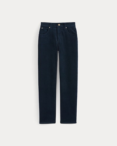 Image | Stretch Corduroy Cigarette Pant | Deep Navy
