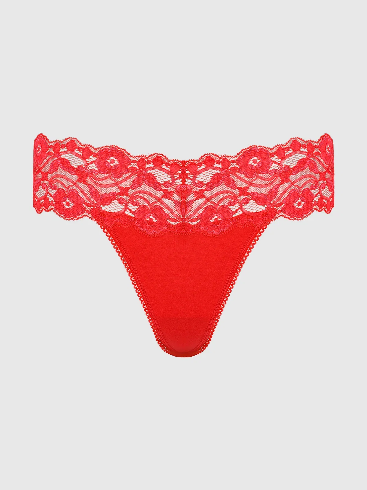 Image of Bridget Stretch Cotton & Lace Thong