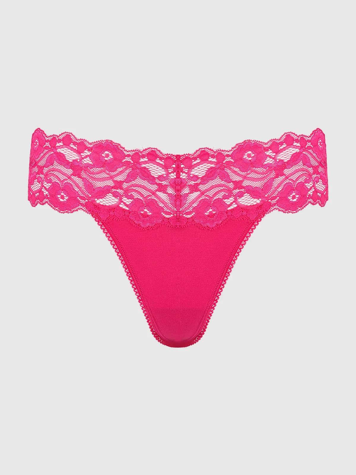 Image of Bridget Stretch Cotton & Lace Thong