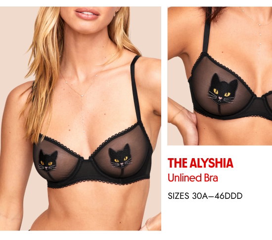 The Alyshia Unlined Bra. SIZES 30A–46DDD