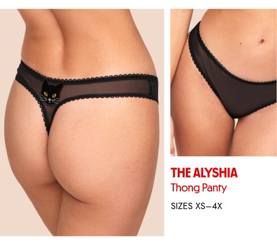 The Alyshia Thong Panty. SIZES XS–4X