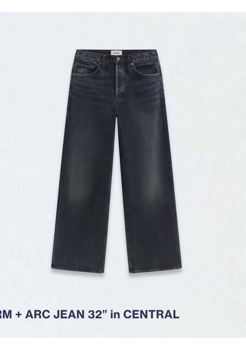 Adine Shrunken Tee in Storm / Arc Jean 32" in Central