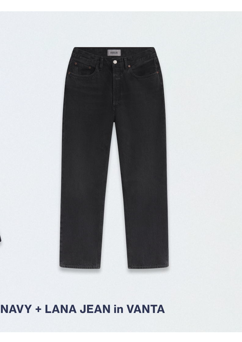 Nahla Cropped Jacket (Recycled Leather) in Navy / Lana Jean in Vanta