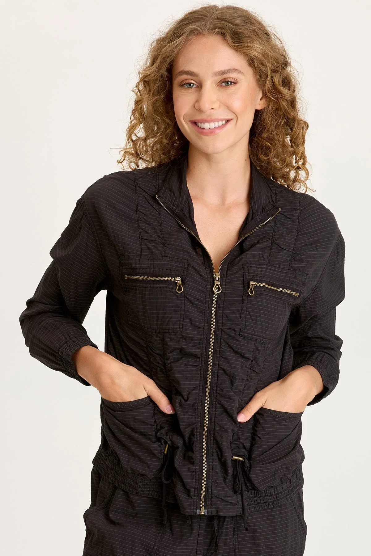 Image of Amis Textured Cinchable Bomber