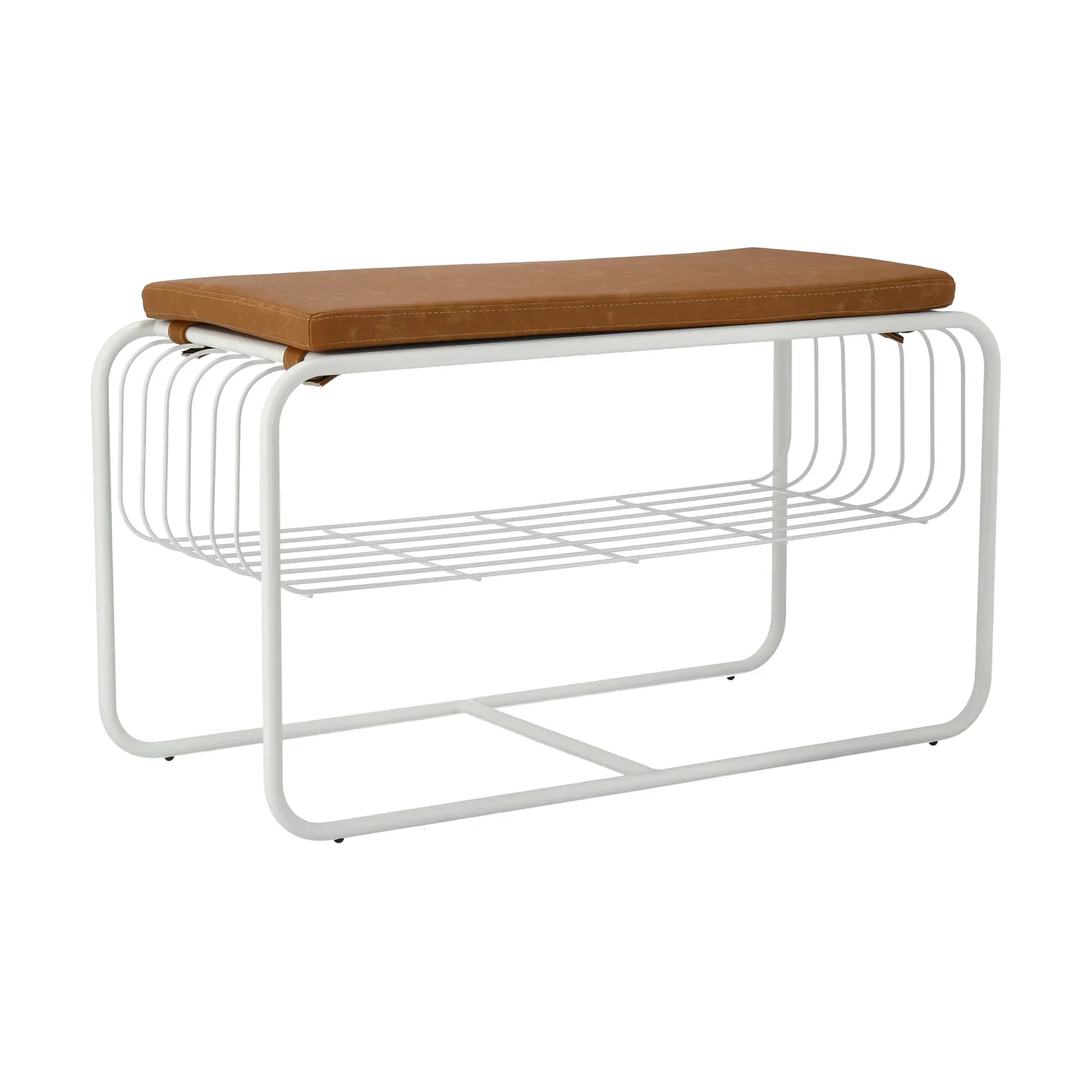 Nod bench/shoe rack 80x36x42 cm White