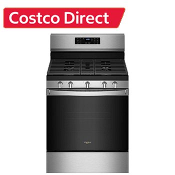 Whirlpool 5.0 cu. ft. 5-in-1 Gas Air Fry Oven in Black Stainless Steel