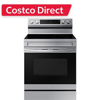 Samsung 6.3 cu. ft. Smart Freestanding ELECTRIC Range with No-Preheat Air Fry and Convection, in Stainless Steel