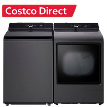 LG 5.5 cu. ft. Top Load Washer and 7.3 cu. ft. Rear Control GAS Dryer with Easy Unload Bundle